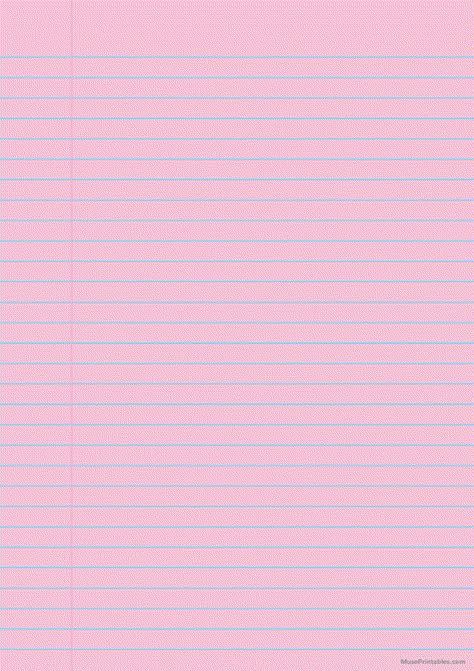 Printable Pink Wide Ruled Notebook Paper for A4 Paper. Free download at https://museprintables.com/download/paper/pink-wide-ruled-notebook-paper-a4/ Pink Notebook Paper Background, Pink Notebook Wallpaper, Pink Composition Notebook Wallpaper, Background Notebook Paper Aesthetic, Pink Notebook Paper, Notebook Paper Aesthetic, Notebook Paper Wallpaper, Notebook Paper Printable, Goodnotes Paper