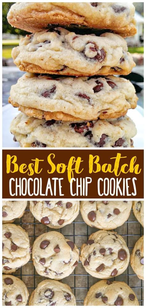 Bake the most delicious Soft and Chewy Chocolate Chip Cookies with this easy recipe. These cookies are thick, gooey, and loaded with chocolate chips. Perfectly soft and irresistible, they're the ultimate treat for any chocolate chip cookie lover! Soft Batch Chocolate Chip Cookies, Chocolate Chocolate Cookies, Soft Batch Cookies, Cream Cheese Chocolate Chip Cookies, Soft Batch, Best Chocolate Chip Cookies Recipe, I Am Baker, Soft Chocolate Chip Cookies, Chocolate Cookie Recipes