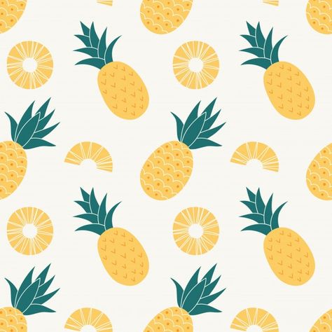 Cute Pineapple Wallpaper, Summer Pattern Design, Pineapple Backgrounds, Tropical Prints Pattern, Pineapple Drawing, Pineapple Illustration, Pineapple Vector, Printable Paper Patterns, Pineapple Wallpaper