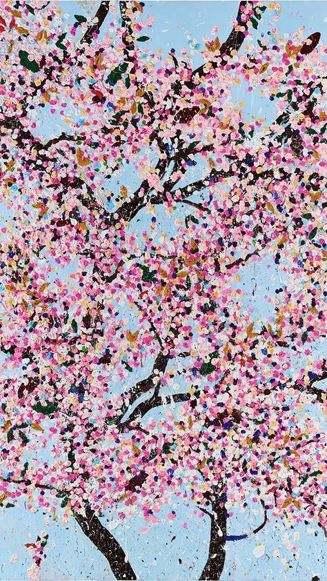 Damien Hirst Damien Hirst Paintings, Damien Hirst Art, Hirst Arts, Cherry Blossom Art, Damien Hirst, National Art, Aesthetic Photography Nature, Art Masters, Dreamy Art