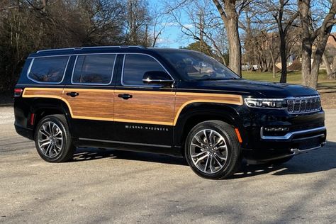 New Jeep Grand Wagoneer Finally Gets Woodgrain Option With Aftermarket Kit Custom Jeep Wagoneer, Jeep Wagoneer 2023, Jeep Wagoneer 2022, Jeep Grand Wagoneer Interior, New Jeep Wagoneer, Jeep Grand Waggoner, Jeep Grand Wagoneer 2022, Boot Art, New Jeep