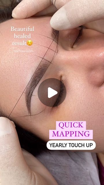 Thi Ngo - 𝗧𝗲𝗲𝗯𝗿𝗼𝘄𝗹𝗮𝘀𝗵 𝗟𝗟𝗖 - 𝗣𝗠𝗨 𝗔𝗿𝘁𝗶𝘀𝘁 & 𝗧𝗿𝗮𝗶𝗻𝗲𝗿 on Instagram: "Quick mapping - Yearly touch up -------------- Do you like my mapping string/thread? JOIN MY CLASS TO SEE HOW I CAN MAKE IT EASY. Dm me to sign up 🥰🥰🥰" How To Eyebrow Map, Pmu Brow Mapping, Self Threading Eyebrows, How To Do Eyebrow Mapping, How To Map Eyebrows, How To Map Out Your Eyebrows, Eyebrow Mapping Tutorial, Brow Mapping Step By Step, Mapping Eyebrows