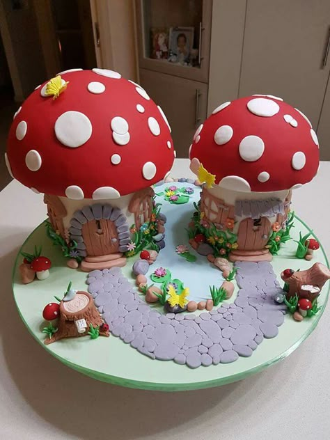 Cottage Cake, Cheshire Cat Cake, Elmo Smash Cake, Toadstool Cake, Nightmare Before Christmas Cake, Fairy Garden Cake, Fairy Garden Birthday Party, Garden Cake, Fairy House Crafts