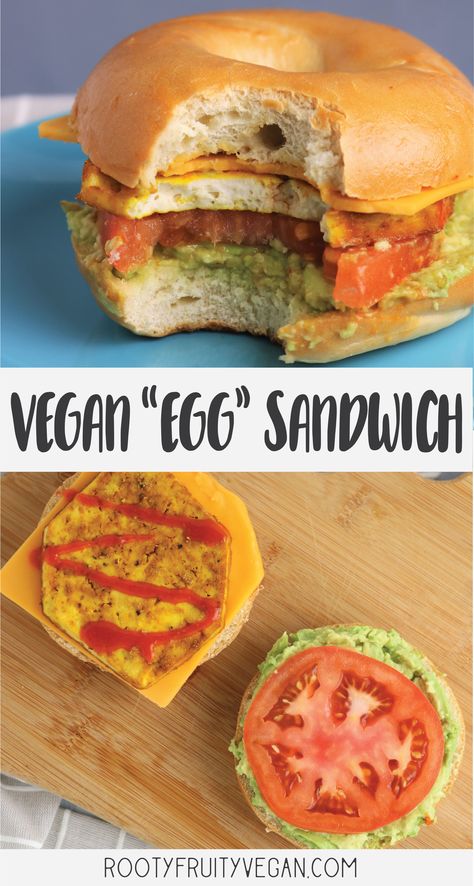 This vegan breakfast recipe is full of protein and deliciousness to get you going in the morning. You can meal-prep the Tofu "Egg" for a tasty breakfast all week or share with friends for a vegan brunch. Try this epic vegan tofu breakfast sandwich the next time you're craving the ultimate plant based breakfast!  #veganbreakfast #veganbagelsandwich #veganeggsandwich Vegan Bagel Sandwich Breakfast, Plant Based Breakfast Sandwich, Vegan Egg Sandwich Breakfast, Tofu Bagel Sandwich, Vegan Breakfast Salad, Vegan Tofu Eggs, Tofu Egg Sandwich, Vegan Breakfast Sandwich Recipes, Vegan Keto Breakfast Recipes