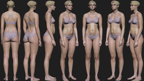 Character Turnaround, Digital Sculpting, Anatomy Poses, Photography Posing Guide, 3d Tutorial, Posing Guide, Female Anatomy, Figure Poses, 3d Modelling