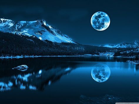 Download Moonlight night wallpapers - The most beautiful scenery in the world - Download Free Wallpapers The Full Moon, The Night Sky, Full Moon, Night Sky, Moon