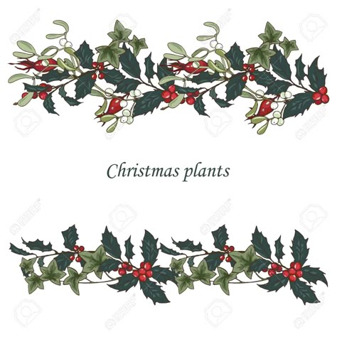 Holly And Ivy Tattoo, Traditional Holly Tattoo, Painting Ornaments, Ivy Tattoo, Holly Branch, Winter Aesthetics, Wedding Logo Monogram, Christmas Plants, Vine Tattoos