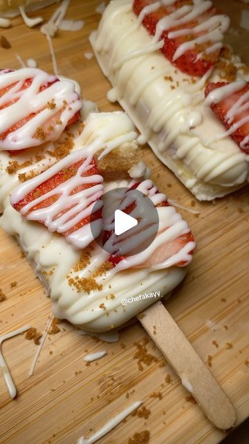 Self-Taught👩🏾‍🍳 on Instagram: "Strawberry Cheesecake Popsicles💋

.
.
.
.
.
.
.
.
.
.
.
.
.
#strawberrycheesecake #strawberrycheesecake🍰 #popsicles #popsiclecake #cakepops #sweettreats #dessertideas #dessertporn #easydessertideas #dessertcreations #dessertcake #cheesecakelover #cheesecakecups #cheesecakebrownies #strawberrytreats #strawberryideas #instadesserts #reelsdessert #trendingfood #viraldesserts #viralfood #reelsfoodie #chefakayy" Strawberry Cheesecake Popsicles, Cake And Cheesecake, Cheesecake Popsicles, Cheesecake Pops, Strawberry Treats, Cheesecake Lovers, Cheesecake Cups, Cheesecake Brownies, Strawberry Cheesecake