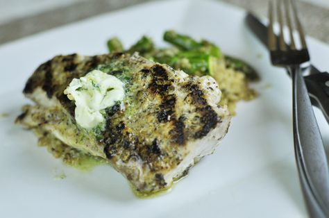 Grilled Yellowtail, Lemon Basil Butter, Yellowtail Recipe, Asparagus Quinoa, Fish Sides, Basil Butter, Cooking Ribeye Steak, Trip To Mexico, How To Cook Asparagus