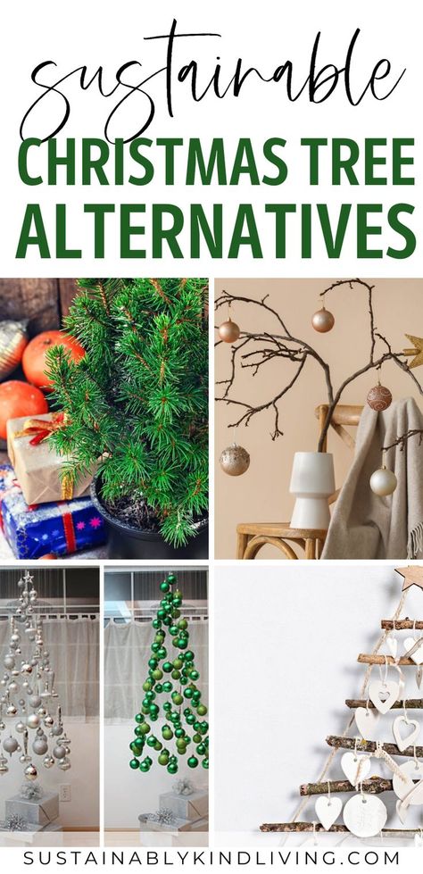 Christmas Decor Ideas Eco Friendly, Christmas Tree No Tree Ideas, No Tree Christmas Tree Ideas, Sustainable Diy Christmas Decorations, Alternative For Christmas Tree, How To Decorate For Christmas Without A Tree, Christmas Tree Substitute, Makeshift Christmas Tree, Christmas No Tree Ideas