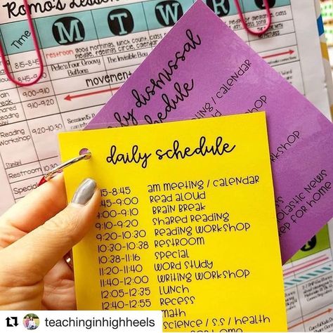 Little Miss Kim's Class on Instagram: “How amazing is this idea of putting a mini-laminated schedule on a key ring and lanyard?! It would be perfect for keeping paraprofessionals…” Guided Reading Table, Effective Classroom Management, Reading Table, First Grade Teacher, Classroom Routines, 5th Grade Classroom, Classroom Management Strategies, My Schedule, Student Behavior