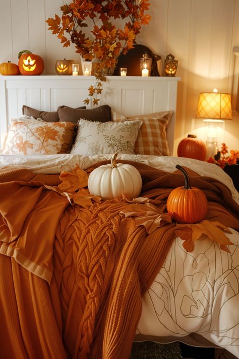 Autumn Bedroom Bliss Autumn Bedroom, Fall Room, Fall Bedroom Decor, Cozy Fall Bedroom, Bedroom Bliss, Fall Bedroom, Bedroom Decor Ideas, Cozy Fall, Bedroom Makeover