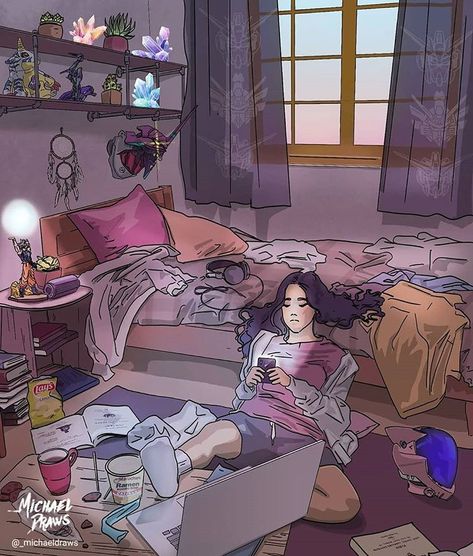 Hallucination в Instagram: «Artist: @_michaeldraws ✨ . #staysafe #michaeldraws #art #artwork #drawing #illustration #digitalartwork #digitaldrawing #digitalart…» Sleepy Vibes, Cartoon Town, Lofi Girl, Bedroom Illustration, Bad Morning, Album Cover Wallpaper Collage, Coffee Cup Art, Black Inspiration, Easy Paper Crafts Diy