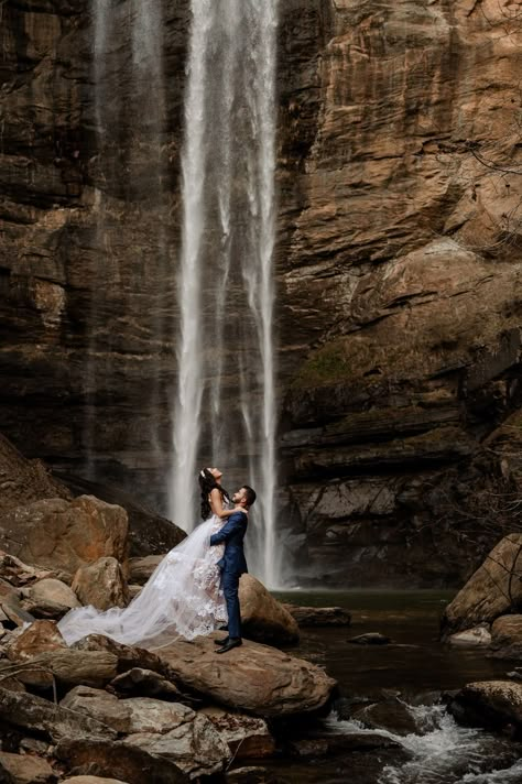 Toccoa Falls, Waterfall Elopement, Surprise Vacation, Waterfall Wedding, Smallest Wedding Venue, Georgia Wedding, North Georgia, Best Wedding Venues, Elopement Ideas