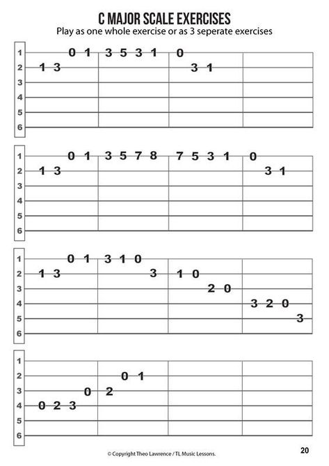 C major scale warm up exercise for Guitar | guitar tabs #guitar #playguitar Guitar Warm Up Exercises, Bass Guitar Exercises, Warm Up Exercise, C Major Scale, Tabs Guitar, Guitar Easy, Guitar Tabs Acoustic, Guitar Tabs And Chords, Learn Guitar Songs