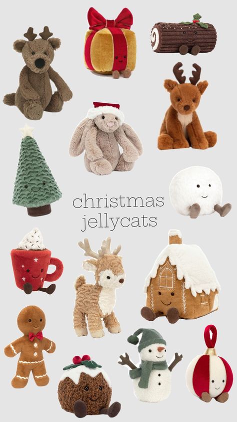 christmas jellycats ❤️💚 #jellycats #jellycat #christmas #christmasjellycats #xmas Jellycat Stuffed Animals Christmas, Christmas Jellycats 2024, Jelly Cats Christmas, Christmas Jelly Cat, Winter Jellycat, Jelly Cat Christmas, Christmas Jelly Cats, Xmas Jellycat, Cute Jellycat