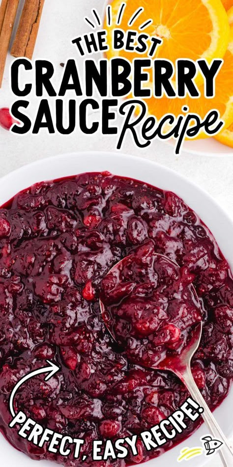 Cranberry Sauce Best Cranberry Sauce Recipe, Best Cranberry Sauce, Cranberry Orange Sauce, Canned Cranberry Sauce, Homemade Cranberry Sauce, Thanksgiving 2022, Cranberry Sauce Recipe, Thanksgiving Cooking, Thanksgiving Recipe