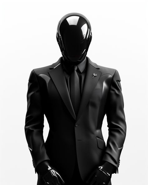 Robot In Suit And Tie, Cyberpunk Suit And Tie, Futuristic Tuxedo, Robotic Clothing, Robot Masks, Cyberpunk Suit, Robotic Suit, Futuristic Clothes, Robot Fashion