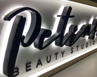 Backlit Letters, Backlit Logo, Metal Signage, Sidewalk Sign, Storefront Signs, Shop Signage, Backlit Signs, Store Sign, Led Signage