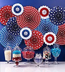 Fourth Of July Crafts, Moon Boat, Paper Fan Decorations, Fourth Of July Decorations, Fan Decoration, 4th Of July Decorations, Crafts To Make And Sell, Paper Fans, July Crafts