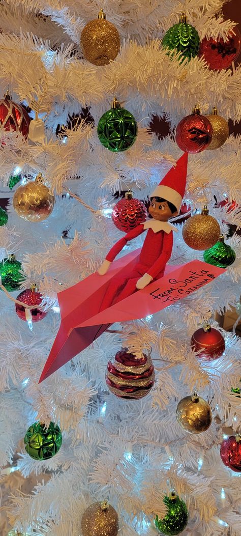 Fun way to introduce or bring back your elf from the North Pole. Elf on a paper airplane North Pole Express Mail Elf Back To The North Pole, Elf Paper Airplane, Elf On The Shelf Paper Airplane, Elf On The Shelf Arrival Paper Airplane, Elf Goes Back To North Pole, Elf On The Shelf Plane, Elf Airplane, Elf On The Shelf Parachute, North Pole Express