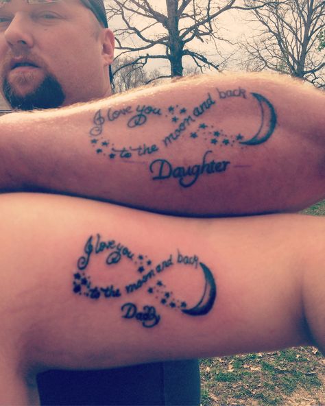 Meaningful Father Daughter Tattoos, Matching Tattoo Dad Daughter, Matching Dad And Daughters Tattoo Ideas, Daddy And Daughter Tattoo Ideas, Matching Tattoos With Dad, Daughter And Father Tattoos, Matching Tattoos Father Daughter, Matching Father Daughter Tattoos, Father And Daughter Tattoos