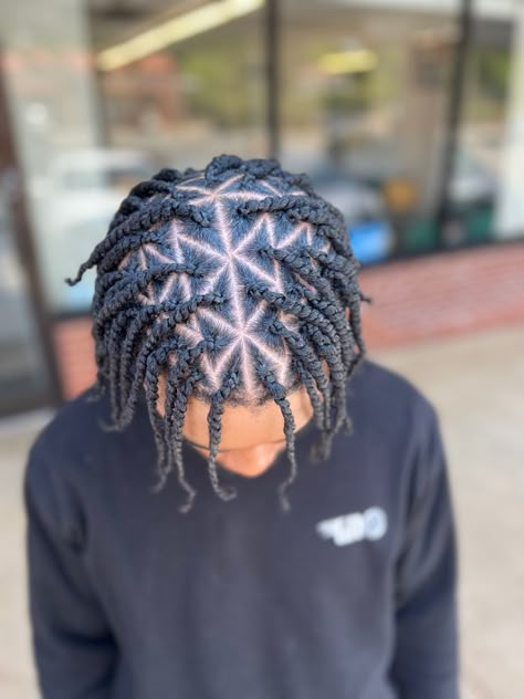 Triangle Single Braids Men, Triangle Part 2 Strand Twist Men, 2 Strand Twist Triangle Parts, Triangle Part Box Braids Men, Male Box Braids Hairstyles, Man Braided Hairstyles, Triangle Parts Twist Men, Box Braid Designs For Men, Triangle Twist Men