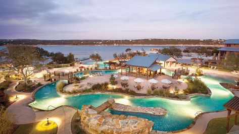 The Reserve, A luxury 300 acre lakeside Lake Travis resort community, 300 acres of hill country beauty. Luxury homes, marina, club, swim park, rentals. Lake Travis Austin, Lazy River Pool, Texas Lakes, Lake Austin, Lake Travis, Island Lake, Texas Travel, Best Resorts, Texas Hill Country