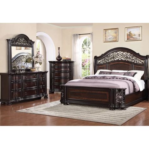 Fleur De Lis Living Winkelman Queen Standard 4 Piece Bedroom Set & Reviews | Wayfair Idea Bilik Tidur, Wayfair Bedroom, Queen Sized Bedroom Sets, King Size Bedroom Sets, 5 Piece Bedroom Set, Queen Sized Bedroom, Platform Bedroom Sets, King Sized Bedroom, King Bedroom Sets