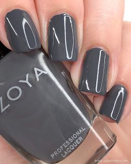 Zoya Tieran Shellac Nail Colors, Grey Nail, Grey Nail Polish, Classy Nail Art, Pedicure Ideas, Gray Polish, My Top 3, Nail Pops, Num Num