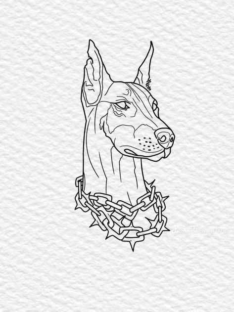 Doberman Tattoo, Pitbull Tattoo, Nightmare Before Christmas Tattoo, Bulldog Tattoo, Tattoo Practice, Star Tattoo Designs, Tattoo Templates, Tattoo Portfolio, Animation Artwork