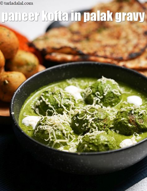 Paneer Kofta Recipe, Paneer Kofta, Spinach Sauce, Kofta Curry, How To Make Paneer, Kofta Recipe, Nut Cheese, Garlic Naan, Indian Curries