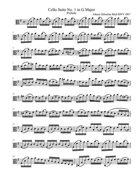 The first page of the Prelude to J.S. Bach's Cello Suite No. 1 in G Major. This is a transcription from old e… | Viola sheet music, Viola music, Music theory piano Tenor Saxophone Sheet Music, Viola Music, Music Theory Piano, Viola Instrument, Viola Sheet Music, Cello Sheet Music, Hard Music, Clarinet Sheet Music, Musician Humor