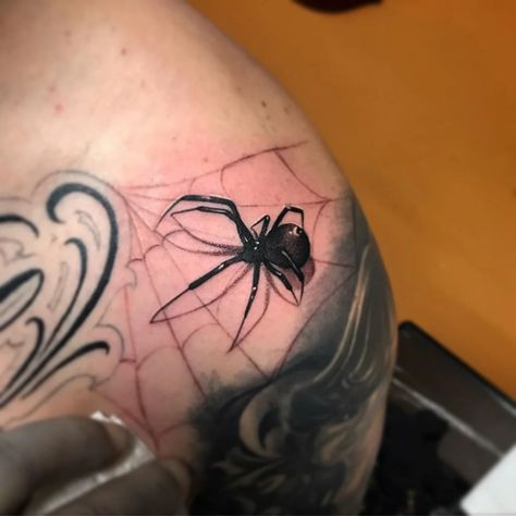 Jesse Garcia, Spider Tattoos, Black Widow Tattoo, Chicanas Tattoo, Spider Web Tattoo, Monster Tattoo, Private Tattoos, Web Tattoo, Spider Tattoo