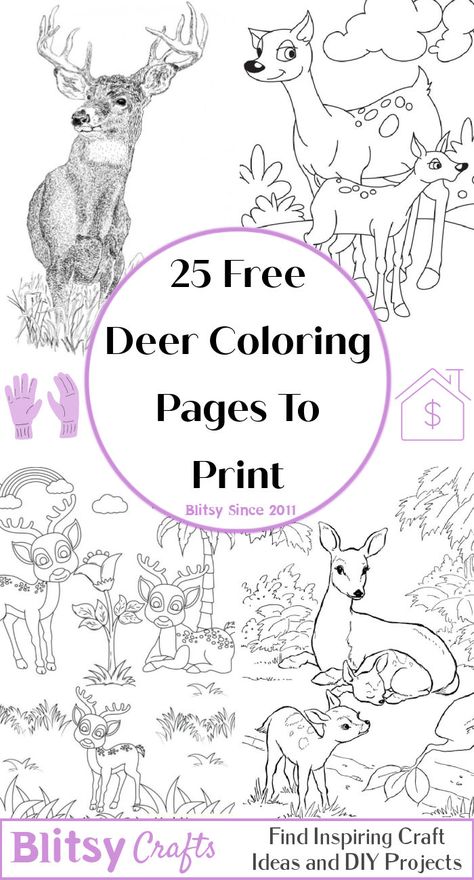 Free Printable Deer Pictures, Deer Scenery Drawing, Deer Coloring Pages Free Printable, Deer Coloring Pages, Kids Hunting, Funny Deer, Free Printable Coloring Sheets, Elephant Coloring Page, Hunting Pictures