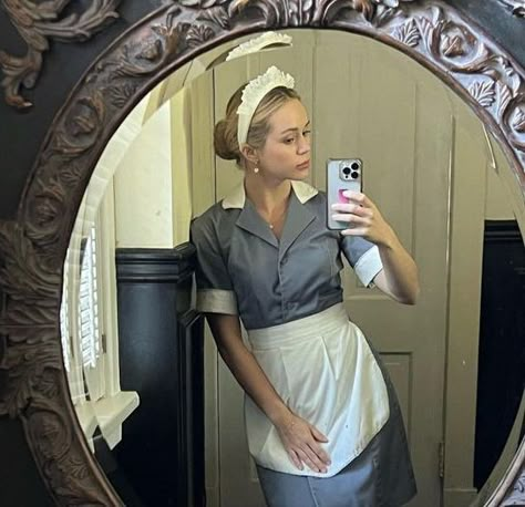 Brec Bassinger Brec Bassinger, Maid Uniform, Maid Outfit, Gwen Stacy, Maid Dress, Playing Dress Up, Timeless Fashion, Classic Style, High Waisted Skirt