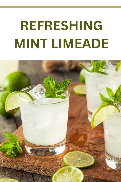 Looking for a refreshing summer drink? Try our mint limeade recipe! This delightful beverage combines the zesty flavor of fresh lime juice with the cool, invigorating taste of mint. Perfect for hot days, this drink is easy to make and sure to impress your guests. Simply mix fresh lime juice, mint leaves, and a touch of sugar for a deliciously tangy treat. Serve over ice and garnish with extra mint leaves and lime slices for a beautiful presentation. Whether you’re hosting a summer party or just Sima Recipe, Mint Limeade Recipe, Mint Limeade, Cherry Limeade Recipe, Limeade Recipe, Lime Drinks, Lime Recipes, Cherry Limeade, Refreshing Summer Drinks