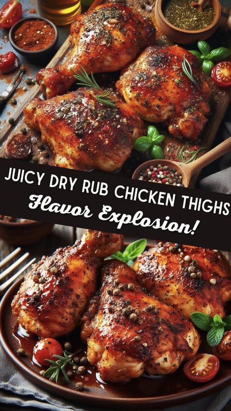 Experience a flavor explosion with these juicy dry rub chicken thighs! Perfectly seasoned and cooked to perfection, this easy recipe is ideal for any meal. Quick to prepare and irresistibly delicious!

#DryRubChicken #FlavorExplosion #JuicyChicken #EasyDinners #QuickRecipes #ChickenThighs #HomeCooking #DeliciousMeals #WeeknightDinners #YummyFood

🔥🍽️👩‍🍳 Chicken Thigh Dry Rub Recipe, Chicken Thigh Rub, Dry Rub Chicken Thighs, Chicken Dry Rub Recipe, Chicken Air Fryer Recipes, Dry Rub Chicken, Chicken Air Fryer, Dry Rub For Chicken, Homemade Dry Rub