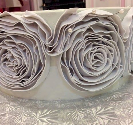 Cup a Dee Cakes Blog: Ruffle Ribbon Rose Mini Tutorial Ruffle Cake Tutorial, Fondant Techniques, Icing Techniques, Food Decorations, Fondant Rose, Mini Tortillas, Pistachio Cake, Mini Tutorial, Bowl Cake