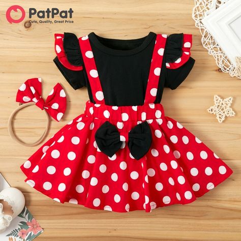 Mickey Mouse Dress, Mouse Dress, Red Polka Dot Dress, Minnie Mouse Dress, Girls Sweet, Red Polka Dot, Baby Outfits Newborn, Matching Family Outfits