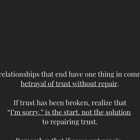 Jason VanRuler, Licensed Therapist on Instagram: "Do you agree? Let’s discuss it in the comments 👇  Also, if you want to learn more about truly healing and repairing trust in relationships after betrayal, comment or message me “RBT,” to get the link to attend my free Repairing Broken Trust Workshop.   #trust #betrayal #anxiousattachment #relationshipgoals #relationshiptrauma" Regaining Trust Relationships, Losing Trust Quotes, After Betrayal, Relationship Repair, Broken Trust, Trusting Again, Trust In Relationships, Licensed Therapist, Marriage Advice