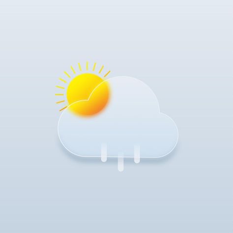 Glassmorphism cool weather Premium Vecto... | Premium Vector #Freepik #vector #cloud #rain #modern-design #flat-illustration Weather Graphic Design, Weather Logo, Infographic Typography, Cloud Rain, Weather Icon, Cloudy Weather, Logo Branding Design, Weather Icons, Design Infographic