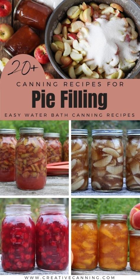 20+ Pie Filling Canning Recipes Best Soups To Can, Veggies To Can, Pressure Canned Meals In A Jar Recipes, Pie Filling Canning Recipes, Pie Filling Recipes For Canning, Canning Pie Filling, Easy Pie Filling, Pie Filling Canning, Recipes For Canning