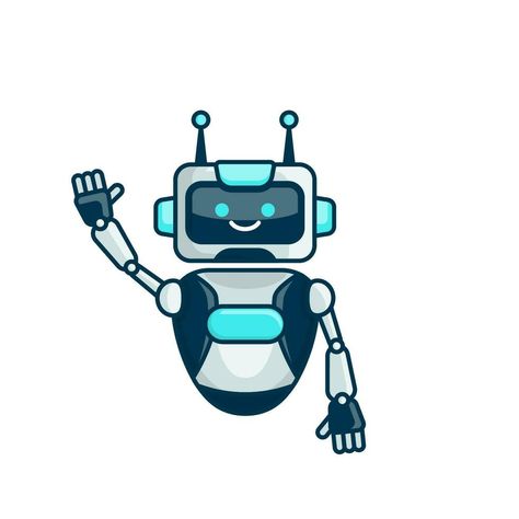 Cute Robot, Saying Hi, Robot Cartoon, Hi Hello, Illustration Cute, The Robot, Heart Tree, Cityscape Photos, Logo Banners