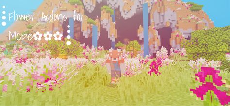 please go check out my new video!!! 🤍 Minecraft Flower Field Aesthetic, Flower Field Minecraft, Minecraft Flower Mod, Flower Forest Minecraft, Flower Forest Minecraft Seed, Modded Minecraft, Minecraft Addons, New Flowers, Minecraft 1