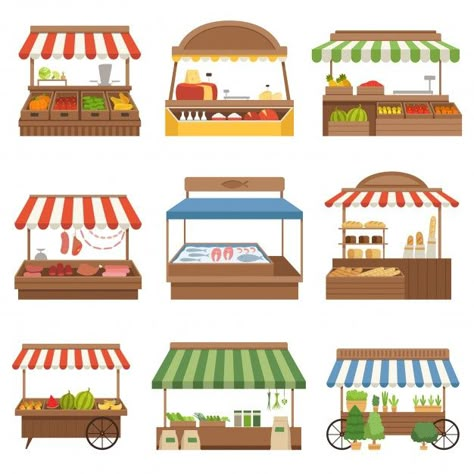 Fruit Market Design, Fruit Stall, Vegetable Market, Vegetable Shop, Geometric Origami, Old Paper Background, Outdoor Shop, Fruit Shop, Farm Food