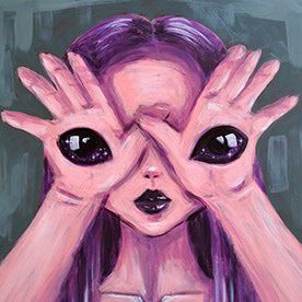 Weird Art Painting, Room Decor Purple, Toxic Art, Split Personalities, Dark Wall Art, Dyi Art, Art Trippy, Prismacolor Art, Art Mignon