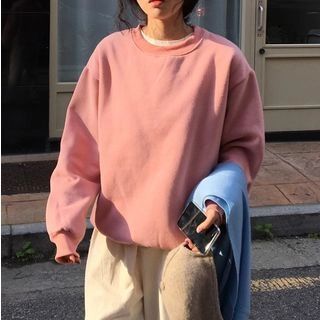 Buy Piwonia Plain Sweatshirt at YesStyle.com! Quality products at remarkable prices. FREE Worldwide Shipping available! Korean Hoodie, Pastel Sweatshirt, Sweat Vintage, Collar Sweatshirt, Mens Turtleneck, Hoodies Men Style, Plain Sweatshirt, Fashion Stand, Turtleneck Sweatshirt