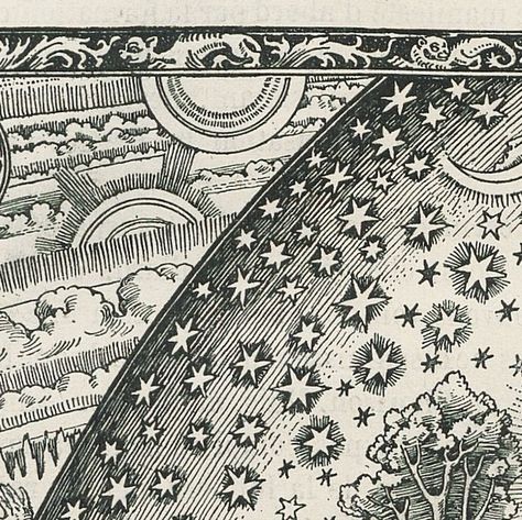 The Public Domain Review on Instagram: "Crouching down to explore the seam where sky and ground meet, a traveler pushes his head through a gap and out into the heavens beyond. ⁠ ⁠ This celestial image known as the “Flammarion Engraving” — has long stumped scholars: is it a lost Renaissance engraving or a nineteenth-century pastiche? ⁠ ⁠ Seemingly first published in astronomer and science fictionist Camille Flammarion’s (1842–1925) L’atmosphère: météorologie populaire (1888), the illustration was once thought to have originated centuries before Flammarion published his text. The artist remains uncertain, but early interpreters believed he or she was a contemporary of the paradigm shift that the work seems to depict: when ancient cosmogony gave way to the Scientific Revolution. Heinz Straus Flammarion Engraving, Camille Flammarion, Scientific Revolution, Paradigm Shift, He Or She, The Heavens, Astronomer, Public Domain, Astronomy