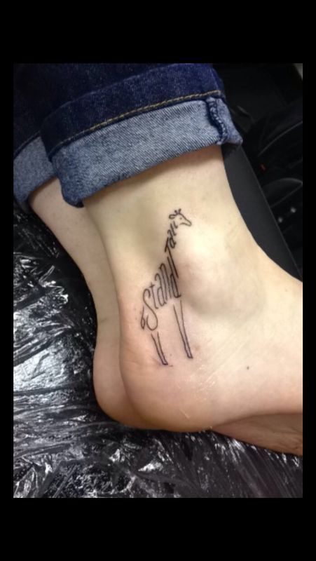 Stand tall giraffe Stand Tall Giraffe Tattoo, Cute Giraffe Tattoo, Stand Tall Tattoo, Tall Tattoo, Small Giraffe Tattoo, Giraffe Tattoo, Sun Tattoos, Just Ink, Memorial Tattoos